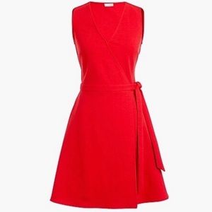 J.Crew red mini wrap dress